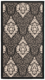 Safavieh Courtyard 2'-0" x 3'-7" Rug in Black / Sand
