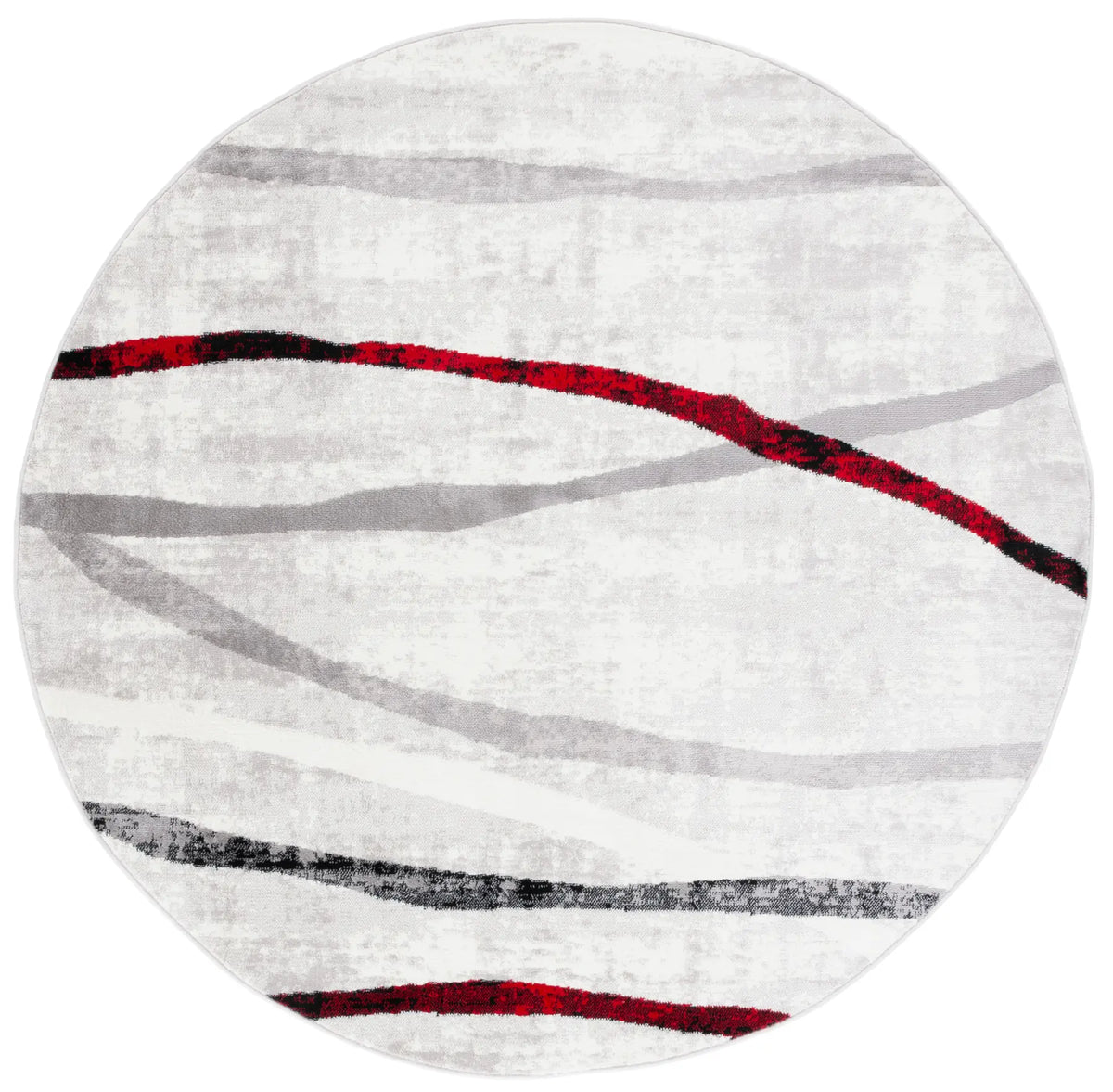 Safavieh Skyler 6'-7" x 6'-7" Rug in Ivory Grey / Red