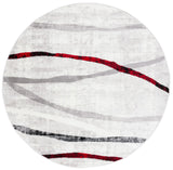 Safavieh Skyler 6'-7" x 6'-7" Rug in Ivory Grey / Red