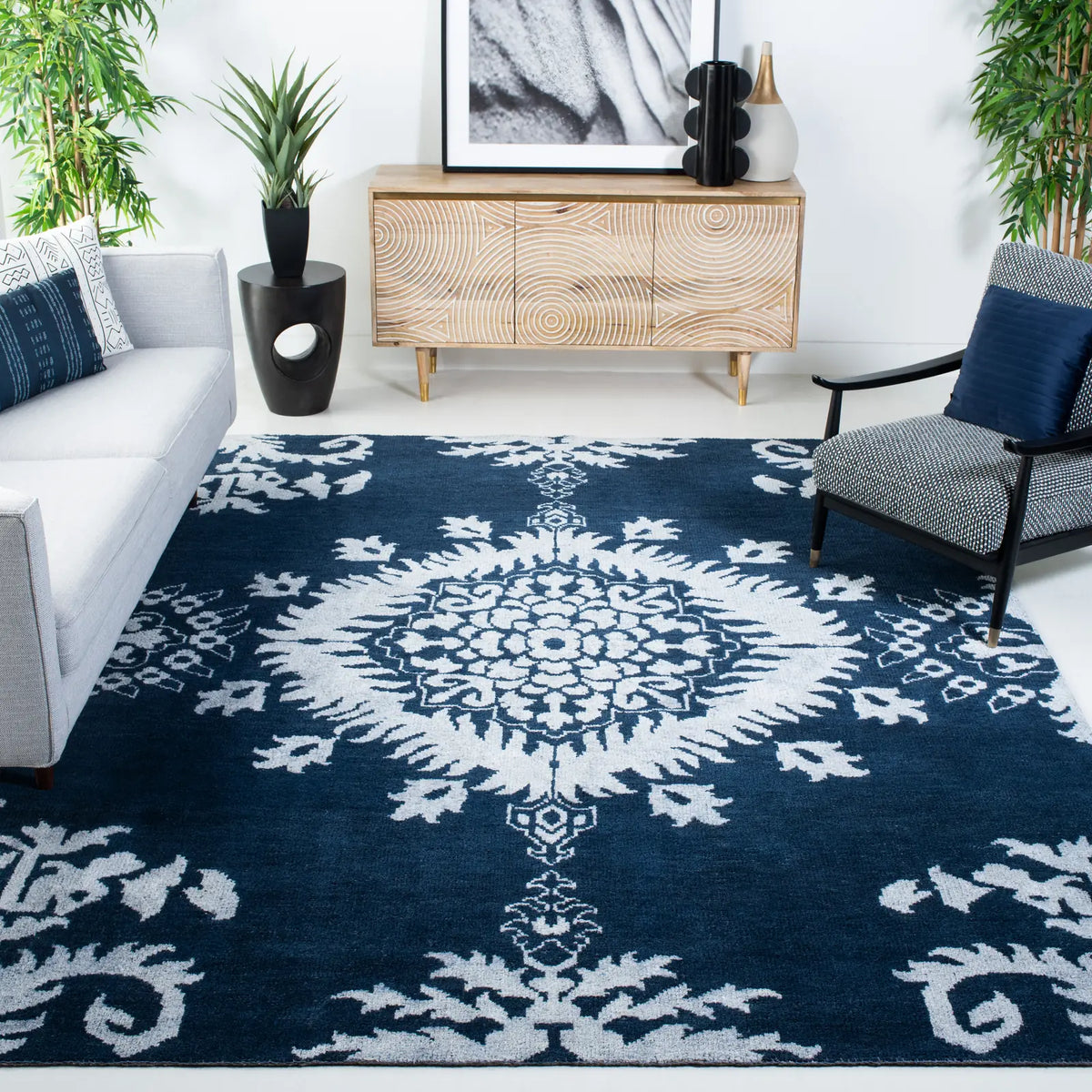 Safavieh Stone Wash 10'-0" x 14'-0" Rug in Indigo