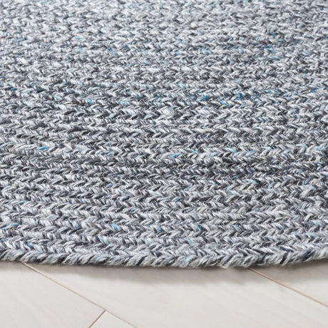 Safavieh Braided 5'-0" x 5'-0" Rug in Dark Grey / Light Blue