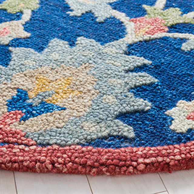 Safavieh Blossom 6'-0" x 6'-0" Rug in Blue / Rust