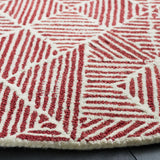 Safavieh Abstract 6'-0" x 6'-0" Rug in Red / Ivory