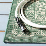 Safavieh Courtyard 4'-0" x 5'-7" Rug in Beige / Dark Green