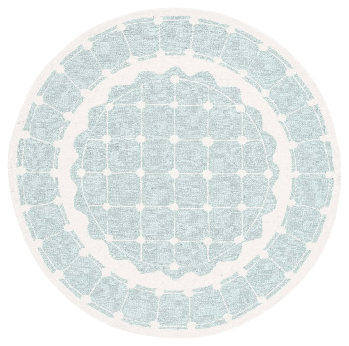 Safavieh Safavieh Kids 5'-0" x 5'-0" Rug in Turquoise / Ivory