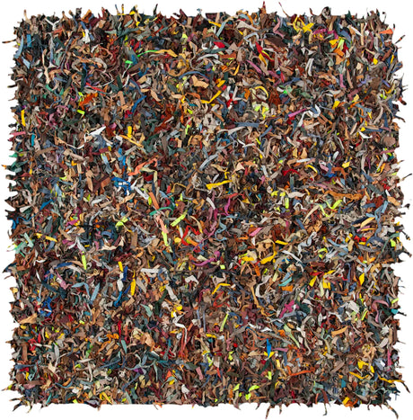 Safavieh Leather Shag 6'-0" x 6'-0" Rug in Multi