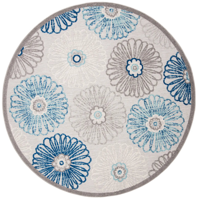 Safavieh Cabana 5'-3" x 5'-3" Rug in Grey / Blue