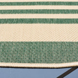 Safavieh Courtyard 5'-3" x 5'-3" Rug in Beige / Dark Green