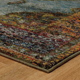 Oriental Weavers Sphinx Andorra 7139A Blue/Multi Rugs - corner detail
