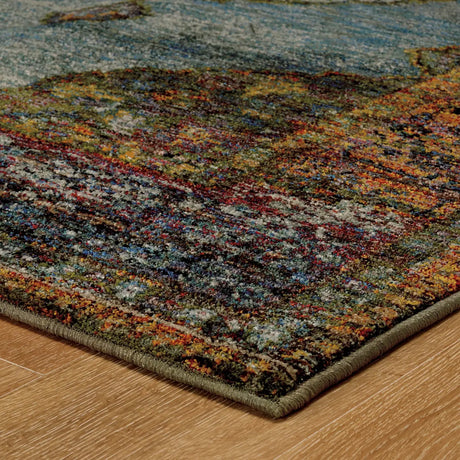 Oriental Weavers Sphinx Andorra 7139A Blue/Multi Rugs - corner detail