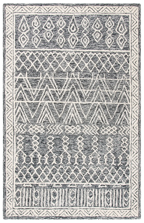 Safavieh Abstract 4'-0" x 6'-0" Rug in Ivory / Black