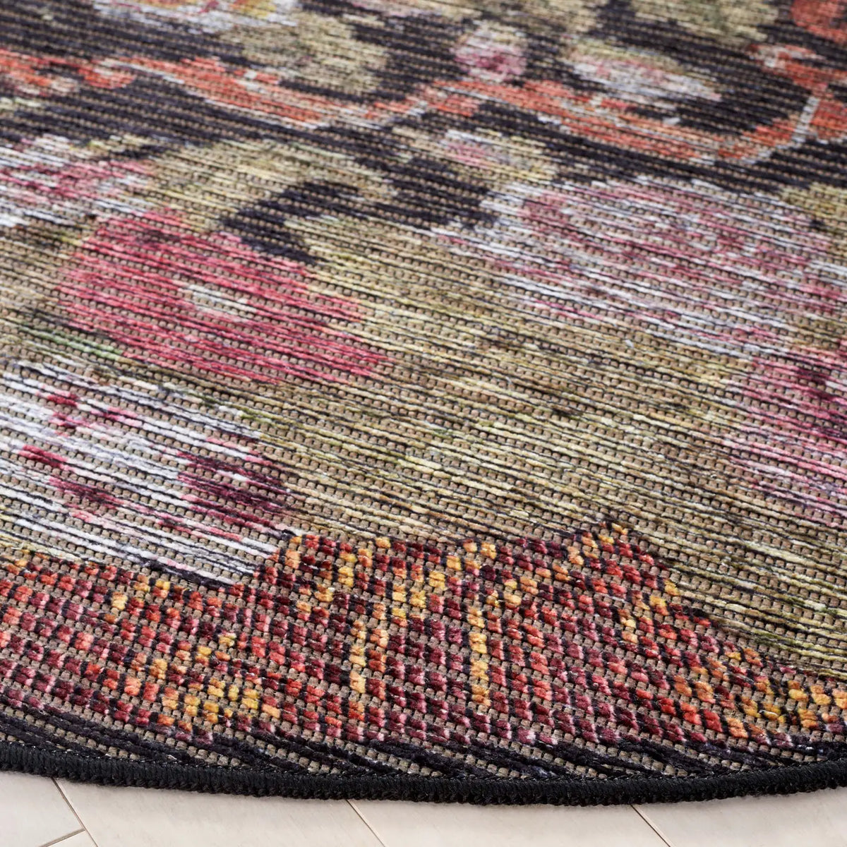 Safavieh Besarabian 6'-7" x 6'-7" Rug in Black / Sage Rust