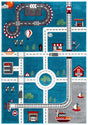 Safavieh Carousel Kids 100 4'-0" x 6'-0" Rug in Turquoise / Ivory