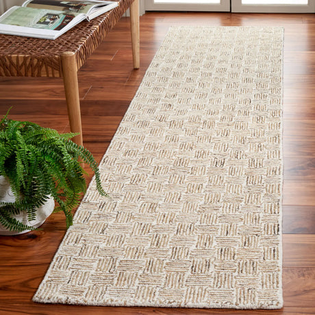 Safavieh Micro-Loop 2'-3" x 9'-0" Rug in Taupe / Ivory