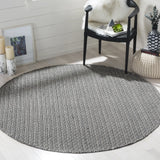 Safavieh Montauk 6'-0" x 6'-0" Rug in Ivory / Black