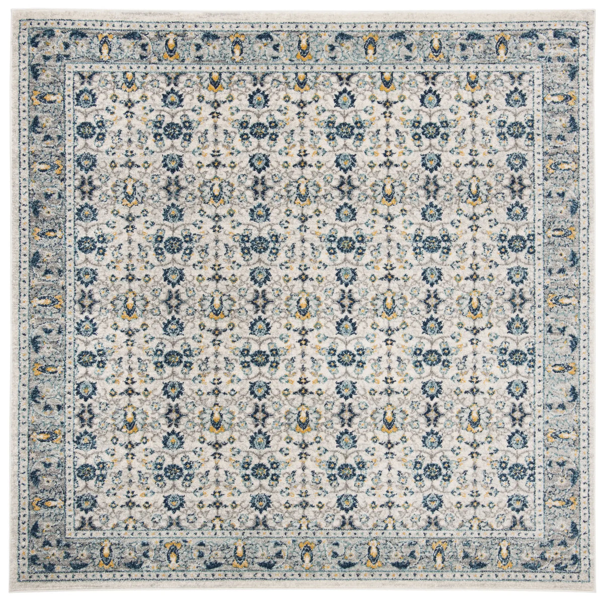 Safavieh Madison 6'-7" x 6'-7" Rug in Ivory / Navy