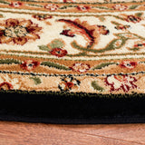 Safavieh Lyndhurst 6'-0" x 6'-0" Rug in Black / Beige