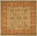 Safavieh Golden Jaipur 6'-0" x 6'-0" Rug in Green / Rust