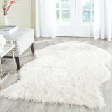 Safavieh Faux Sheep Skin 3'-0" x 5'-0" Rug in Ivory