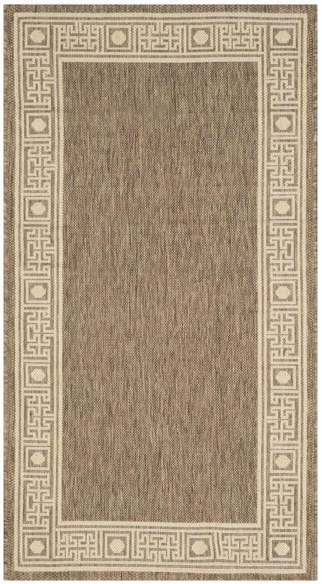 Safavieh Courtyard 2'-7" x 5'-0" Rug in Dark Beig / Beige