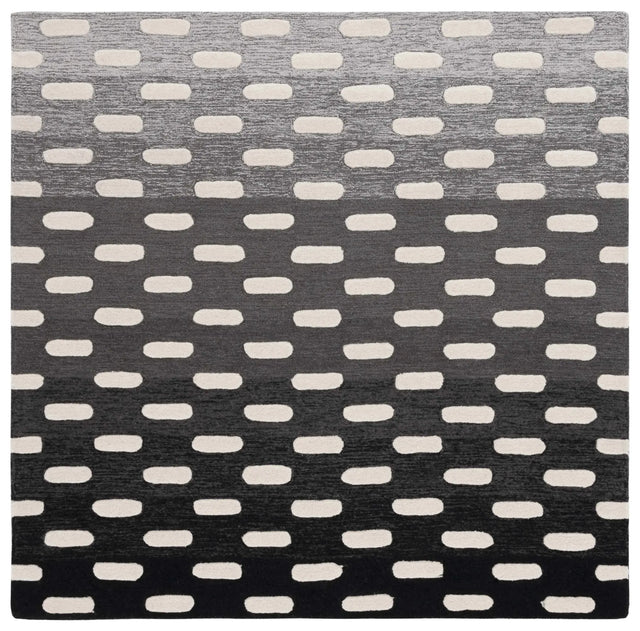 Safavieh Metro 6'-0" x 6'-0" Rug in Black / Ivory