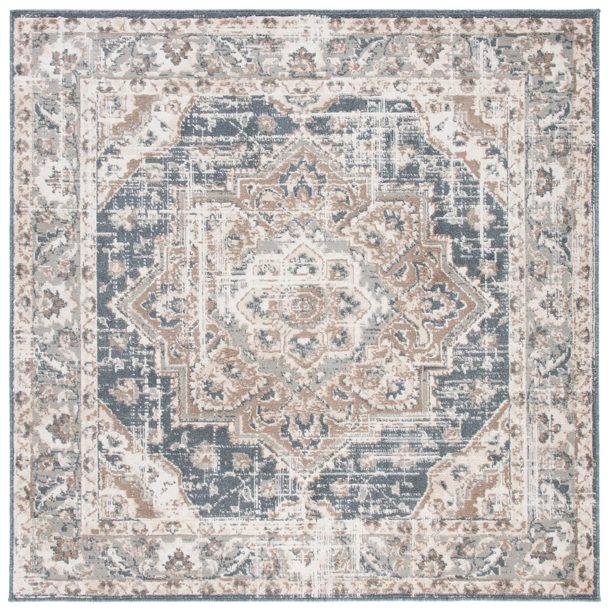 Safavieh Pyramid 6'-7" x 6'-7" Rug in Ivory / Beige
