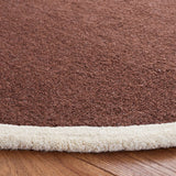 Safavieh Cambridge 6'-0" x 6'-0" Rug in Dark Brown / Ivory