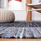 Safavieh Rag Rug 4'-0" x 6'-0" Rug in Grey / Black