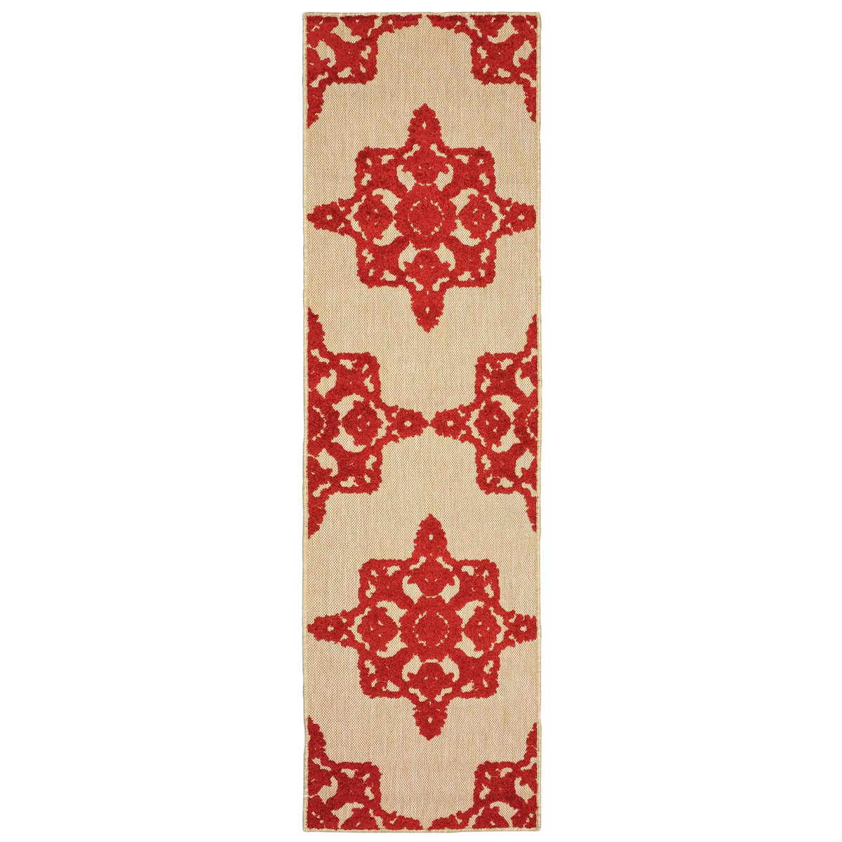 Oriental Weavers Sphinx Cayman 097R9 Sand / Red Rugs - runner