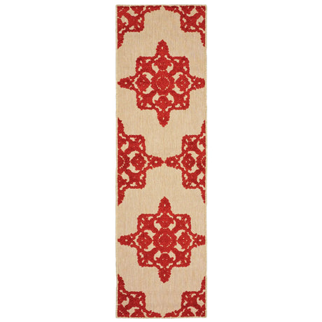 Oriental Weavers Sphinx Cayman 097R9 Sand / Red Rugs - runner