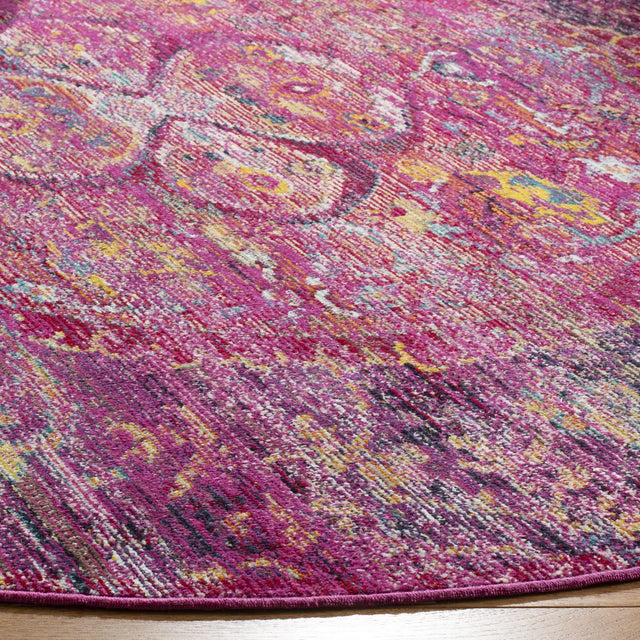 Safavieh Crystal 7'-0" x 7'-0" Rug in Fuchsia / Purple