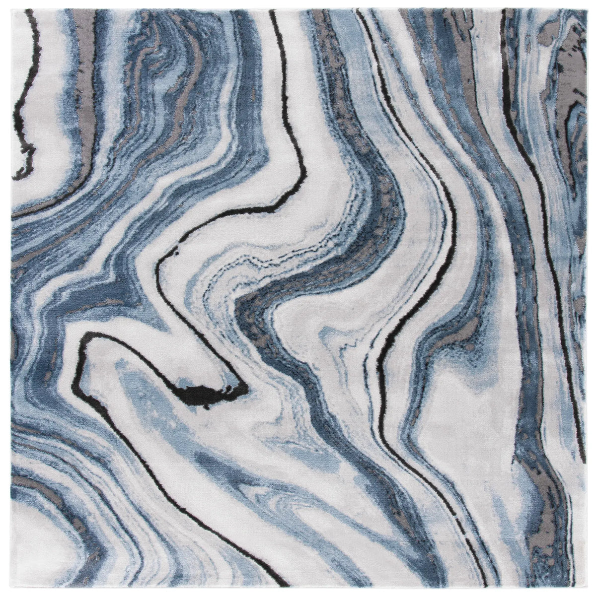 Safavieh Craft 6'-7" x 6'-7" Rug in Blue / Grey
