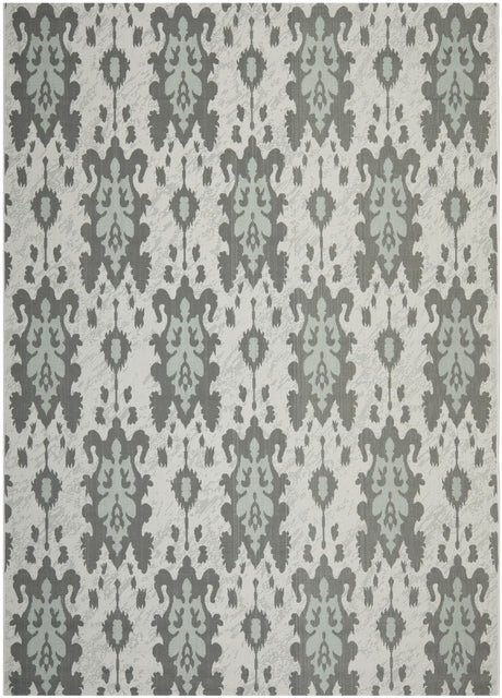 Safavieh Courtyard 8'-0" x 11'-0" Rug in Ltgy Anthracite / Aqua Weft
