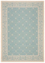 Safavieh Courtyard 4'-0" x 5'-7" Rug in Aqua / Cream