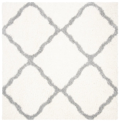 Safavieh Parma Shag 6'-7" x 6'-7" Rug in Cream / Grey