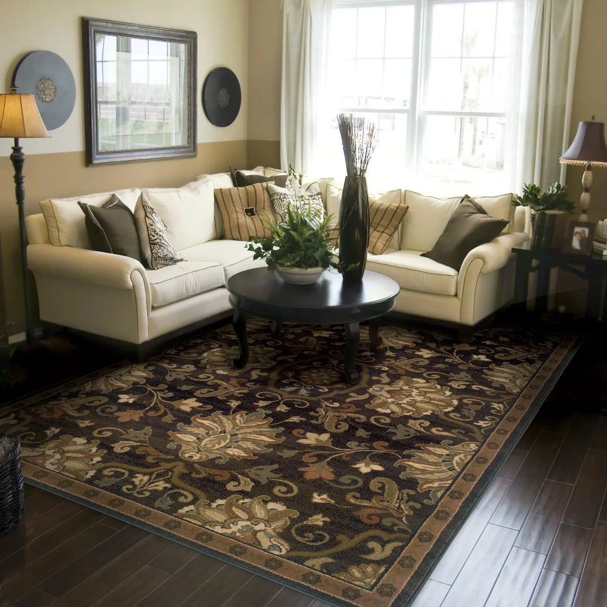 Oriental Weavers Sphinx Hudson 042g1 Brown / Beige Rugs - room scene