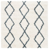Safavieh Venus Shag 600 6'-7" x 6'-7" Rug in Ivory / Dark Grey