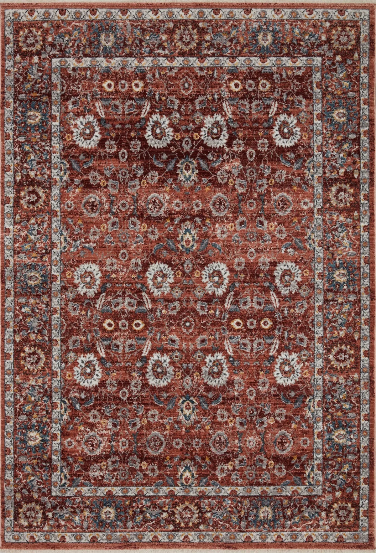 Loloi Samra Sam-07 Brick/Multi Rugs - main flat