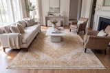 Dynamic Rugs Hudson 1479 Power Loomed Traditional Gold/Cream Rug - Room