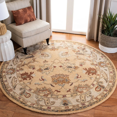 Safavieh Bergama 6'-0" x 6'-0" Rug in Taupe / Ivory