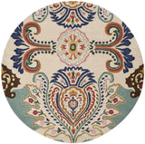 Safavieh Bella 5'-0" x 5'-0" Rug in Ivory / Teal