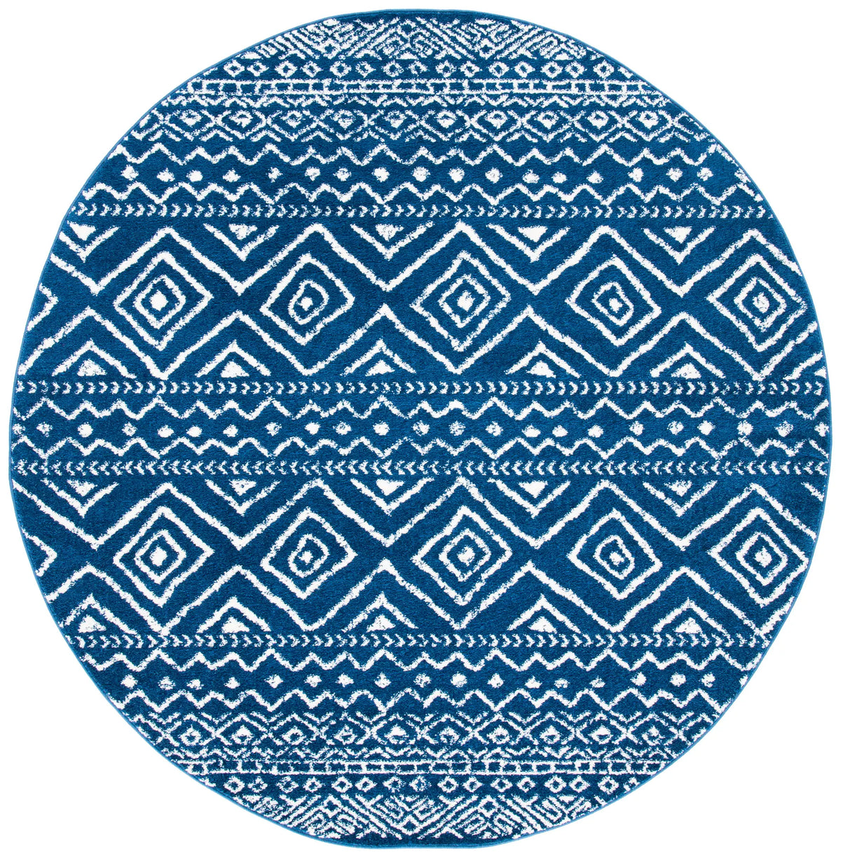 Safavieh Tulum 5'-0" x 5'-0" Rug in Navy / Ivory