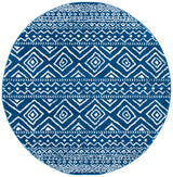 Safavieh Tulum 5'-0" x 5'-0" Rug in Navy / Ivory
