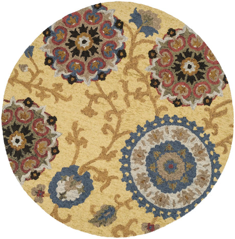 Safavieh Blossom 6'-0" x 6'-0" Rug in Gold / Multi