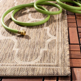 Safavieh Courtyard 4'-0" x 5'-7" Rug in Brown / Beige