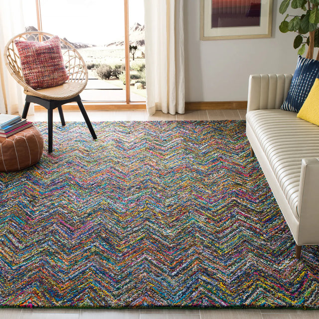 Safavieh Nantucket 10'-0" x 14'-0" Rug in Blue / Multi