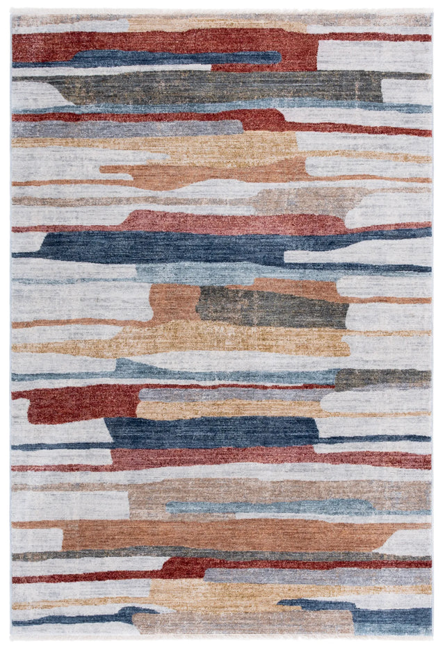 Safavieh Forum 500 5'-0" x 7'-0" Rug in Ivory / Rust Blue