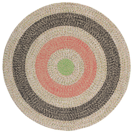 Safavieh Braided 5'-0" x 5'-0" Rug in Black / Light Green