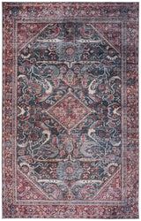 Safavieh Tucson 4'-0" x 6'-0" Rug in Dark Green / Rust