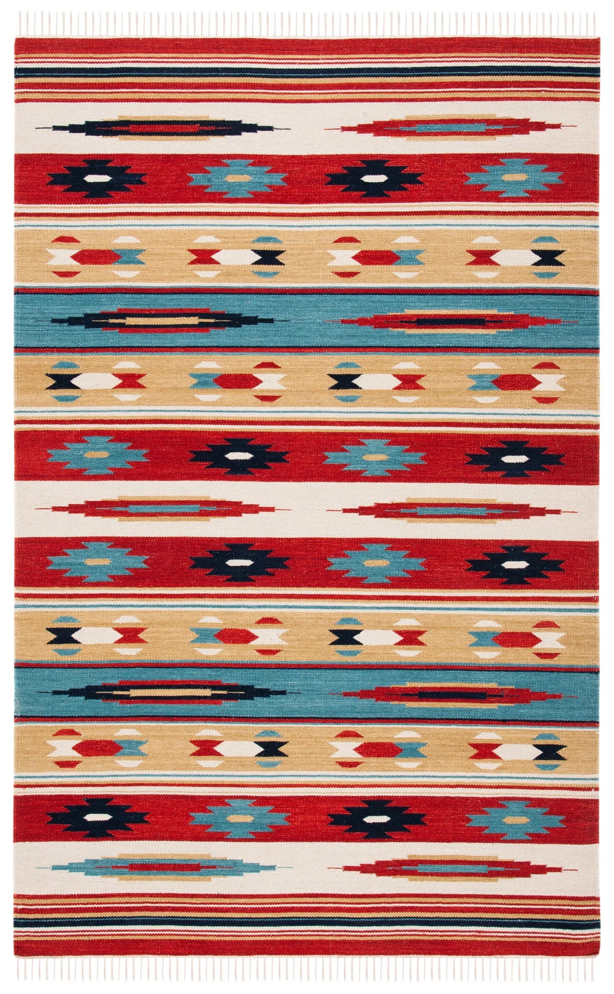 Safavieh Kilim 4'-0" x 6'-0" Rug in Beige / Red